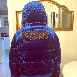 Pony F21 Gorgeous Blue Velvet Hoodie